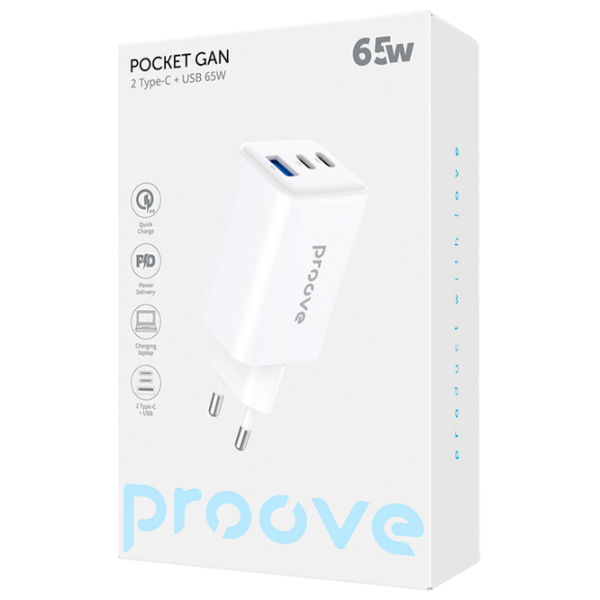 Încărcător de rețea Proove Pocket Gan Max (65 W) White 5 A / White photo 2