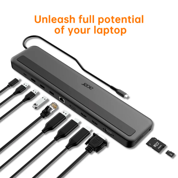 Док-станция Acer HP.DSCAB.015 13-in-1 Серый USB Type-A photo 5
