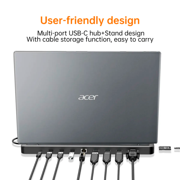 Док-станция Acer HP.DSCAB.015 13-in-1 Серый USB Type-A photo 6