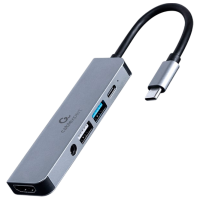 Адаптер Cablexpert A-CM-COMBO5-02 Серый USB Type-C