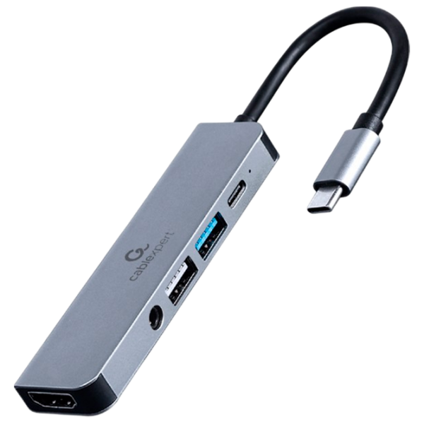 Адаптер Cablexpert A-CM-COMBO5-02 Серый USB Type-C photo 1
