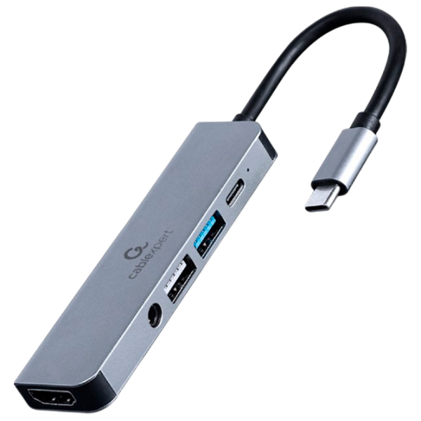 Адаптер Cablexpert A-CM-COMBO5-02 Серый USB Type-C photo 1