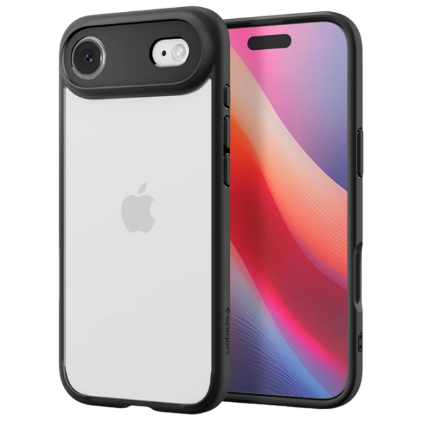 Husă pentru smartphone Apple iPhone Air (Ultra Hybrid) Transparent Black Matt Spigen, TPU, MagSafe Back photo 2
