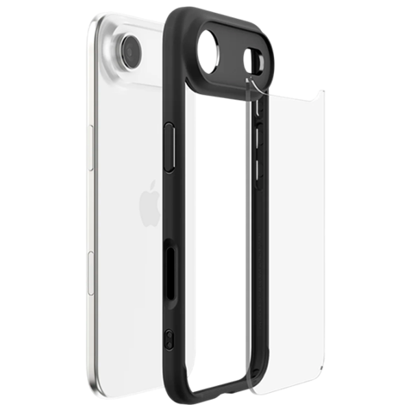 Husă pentru smartphone Apple iPhone Air (Ultra Hybrid) Transparent Black Matt Spigen, TPU, MagSafe Back photo 4