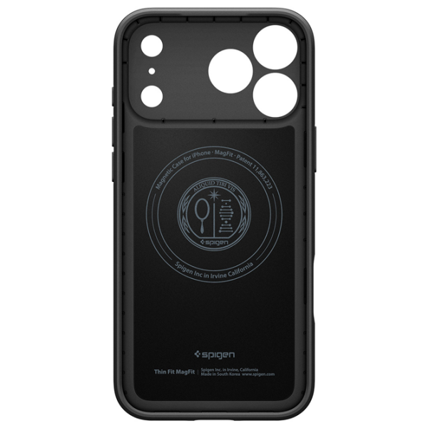 Husă pentru smartphone Apple iPhone 17 Pro Max (Thin Fit) Black Black Spigen, TPU, MagSafe Back photo 4