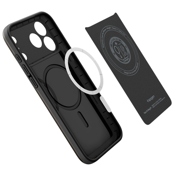 Husă pentru smartphone Apple iPhone 17 Pro Max (Thin Fit) Black Black Spigen, TPU, MagSafe Back photo 5