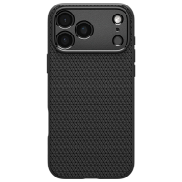 Husă pentru smartphone Apple iPhone 17 (Liquid Air) Black Black Matt Spigen, TPU, Back