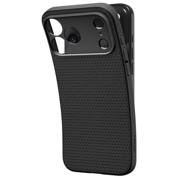 Husă pentru smartphone Apple iPhone 17 (Liquid Air) Black Black Matt Spigen, TPU, Back photo 4