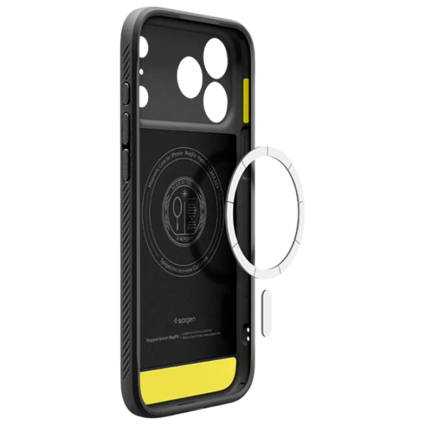 Husă pentru smartphone Apple iPhone 17 Pro (Rugged Armor) Black Black Matt Spigen, TPU, MagSafe Back photo 2