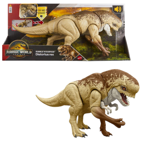Figurină Mattel Jurassic World Distortus Rex 6+ / Beige photo 2