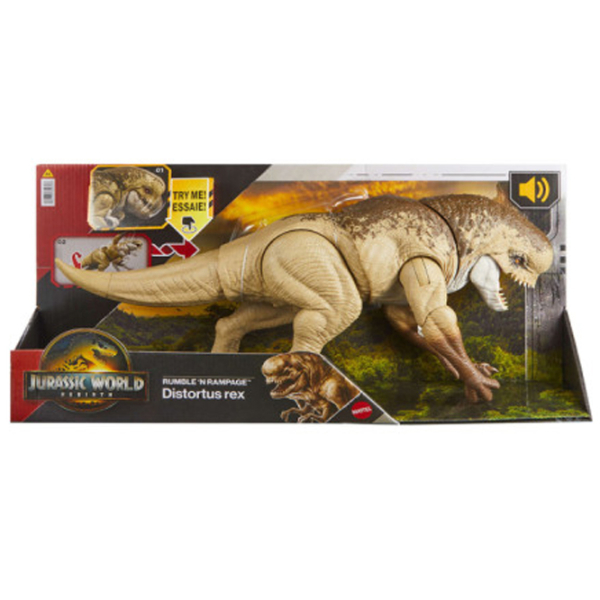 Figurină Mattel Jurassic World Distortus Rex 6+ / Beige photo 6