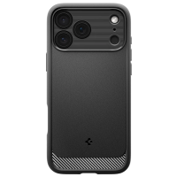 Husă pentru smartphone Apple iPhone 17 Pro Max (Rugged Armor) Black Black Matt Spigen, TPU, MagSafe Back