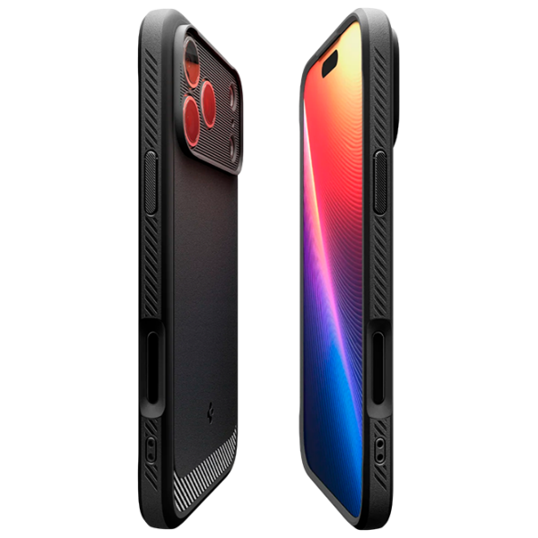 Husă pentru smartphone Apple iPhone 17 Pro Max (Rugged Armor) Black Black Matt Spigen, TPU, MagSafe Back photo 2