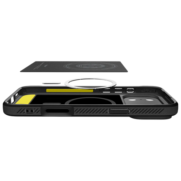 Husă pentru smartphone Apple iPhone 17 Pro Max (Rugged Armor) Black Black Matt Spigen, TPU, MagSafe Back photo 5