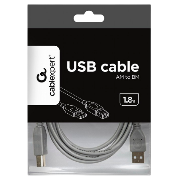 Кабель данных Gembird CCP-USB2-AMBM-6G USB Type-A / USB Type-B Серый  photo 2