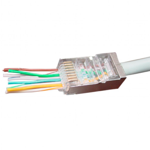 Модульный разъем Gembird 8P8C CAT5 LAN FTP SFTP / Серый  photo 2