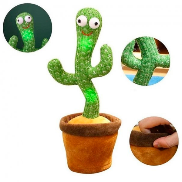 Jucărie interactivă Lulu Cactus muzical T808-3 Green Pentru copii, 6 luni photo 3