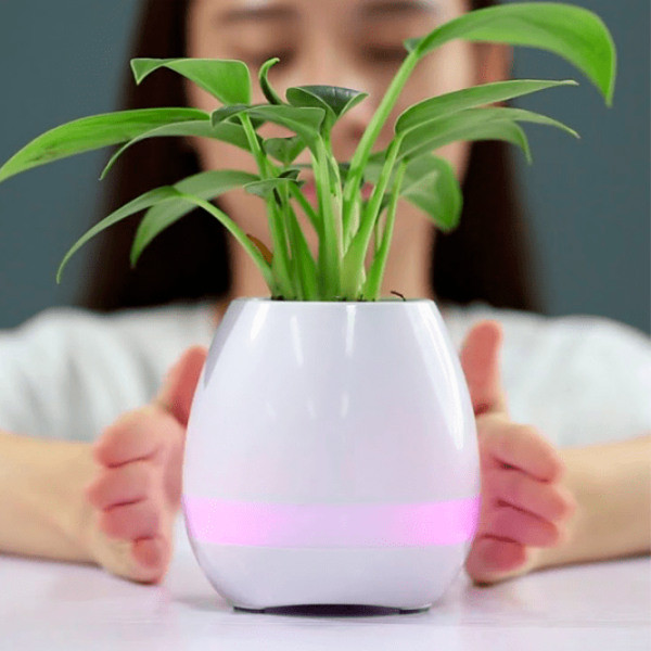 Ghiveci smart Helmet Music Flowerpot White 5 W photo 3
