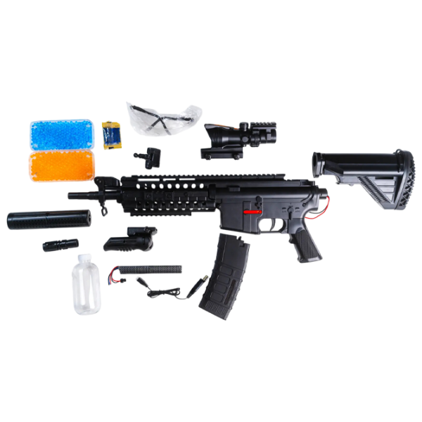 Игрушечный автомат Splatter Ball Gun HK416 1803 Черный патронный, Гелевые шарики, 10+ photo 2