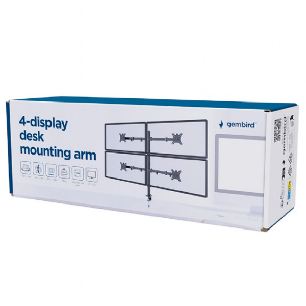 Suport pentru monitor Gembird MA-D4-01 Black VESA 100 x 100 mm photo 4