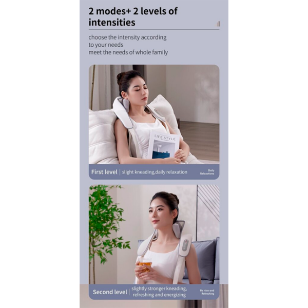 Aparat de masaj Shiatsu Neck P11 Gray  photo 5