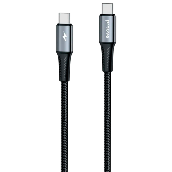 Cablu pentru telefon Proove WireX Pro USB Type-C / USB Type-C Black  photo 1