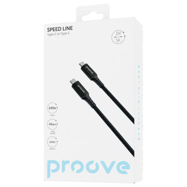 Кабель для телефона Proove Speed Line USB Type-C / USB Type-C Черный  photo 3