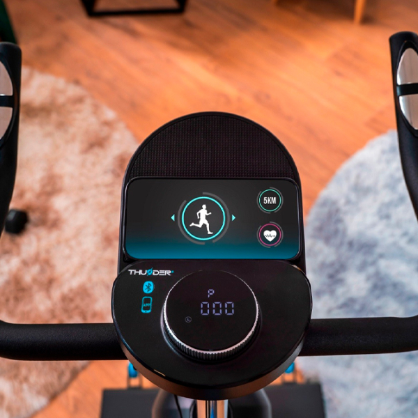 Bicicletă fitness Thunder SPINZO Black Blue , 135 kg photo 3
