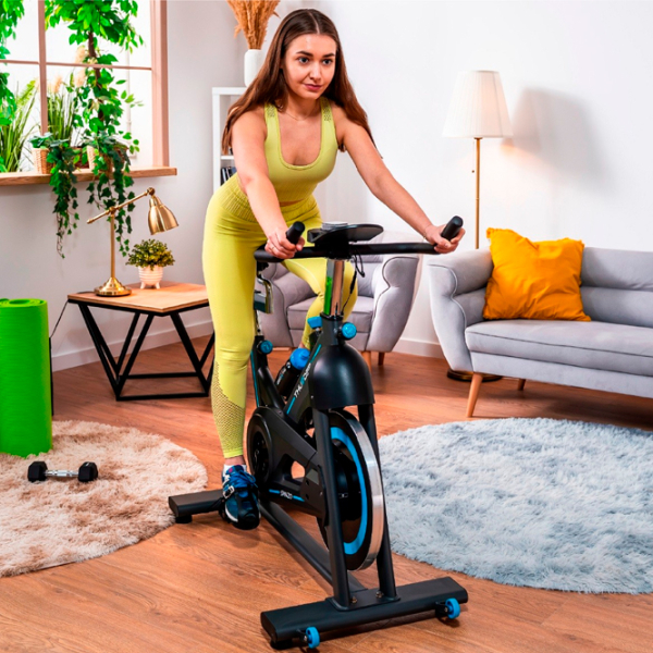 Bicicletă fitness Thunder SPINZO Black Blue , 135 kg photo 8
