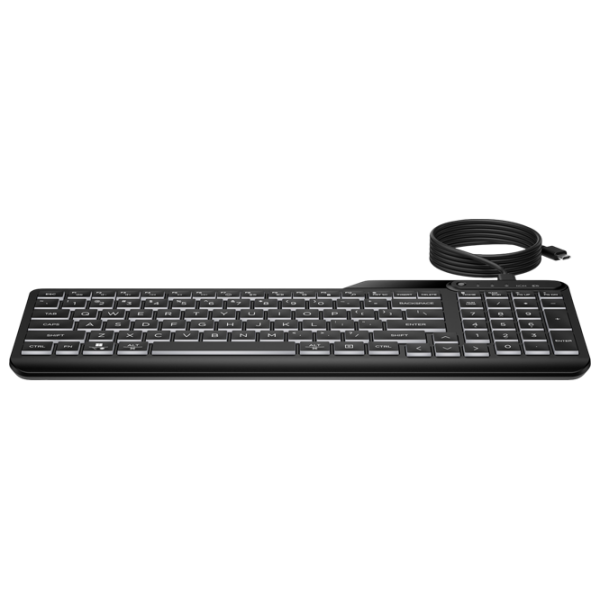 Клавиатура HP 400 Backlit Черный Для дома и офиса, Проводная photo 2