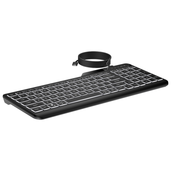 Клавиатура HP 400 Backlit Черный Для дома и офиса, Проводная photo 3