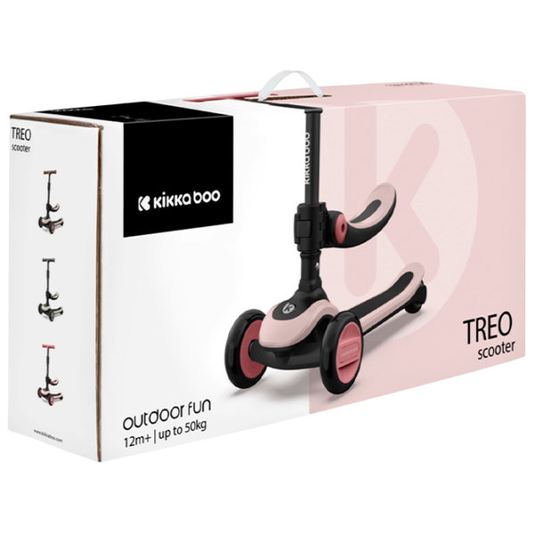 Trotinetă pentru copii cu trei roți KikkaBoo Treo (31006010136) Pink 2 ani, 50 kg, Din PU photo 10