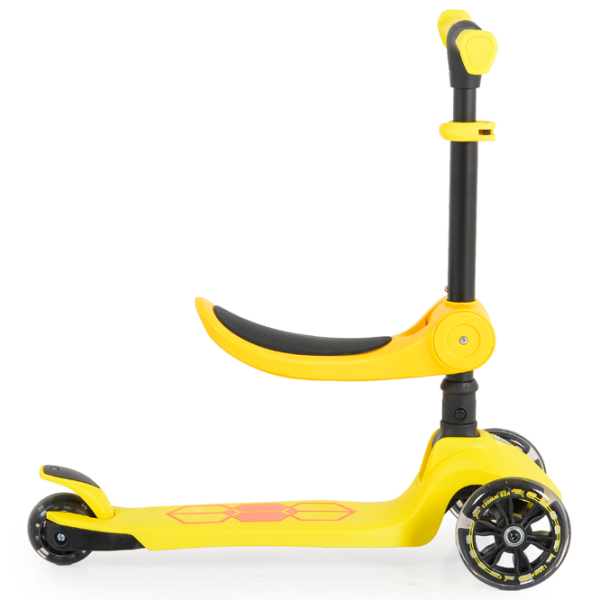 Trotinetă pentru copii cu trei roți Moni Lamborghini 2in1 (1286845) Yellow 2 ani, 50 kg, Din PU photo 6