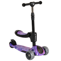 Trotinetă pentru copii cu trei roți Moni Rumble (1286848) Purple 3 ani, 50 kg, Din PU