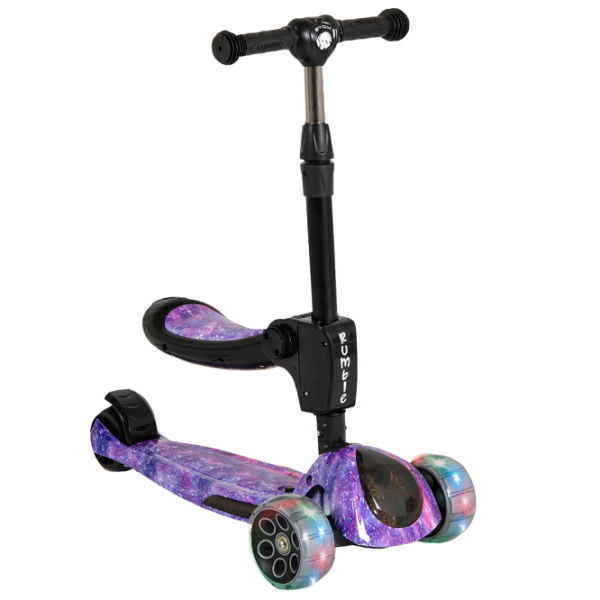 Trotinetă pentru copii cu trei roți Moni Rumble (1286848) Purple 3 ani, 50 kg, Din PU photo 2