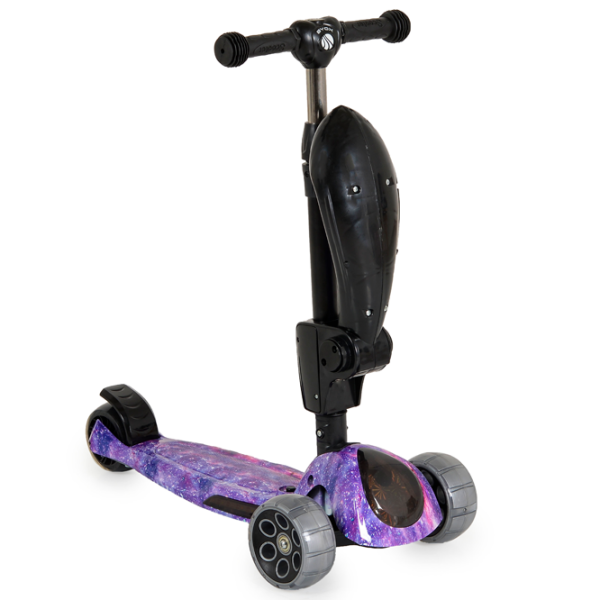 Trotinetă pentru copii cu trei roți Moni Rumble (1286848) Purple 3 ani, 50 kg, Din PU photo 5