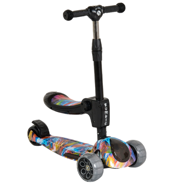 Trotinetă pentru copii cu trei roți Moni Rumble (1286849) Multicolor 3 ani, 50 kg, Din PU photo 1