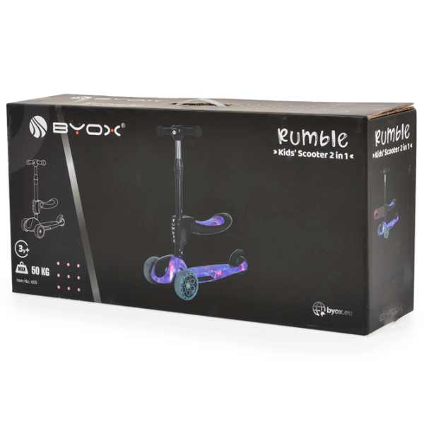 Trotinetă pentru copii cu trei roți Moni Rumble (1286849) Multicolor 3 ani, 50 kg, Din PU photo 6