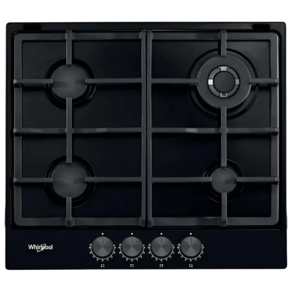 Plită încorporabilă pe gaz Whirlpool TKRL 661 NB Black Oțel emailat, Gratare: Fontă photo 1