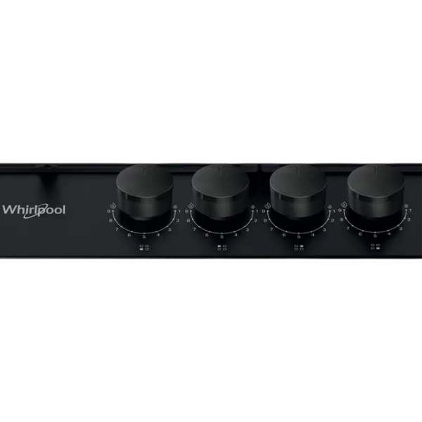 Plită încorporabilă pe gaz Whirlpool TKRL 661 NB Black Oțel emailat, Gratare: Fontă photo 2