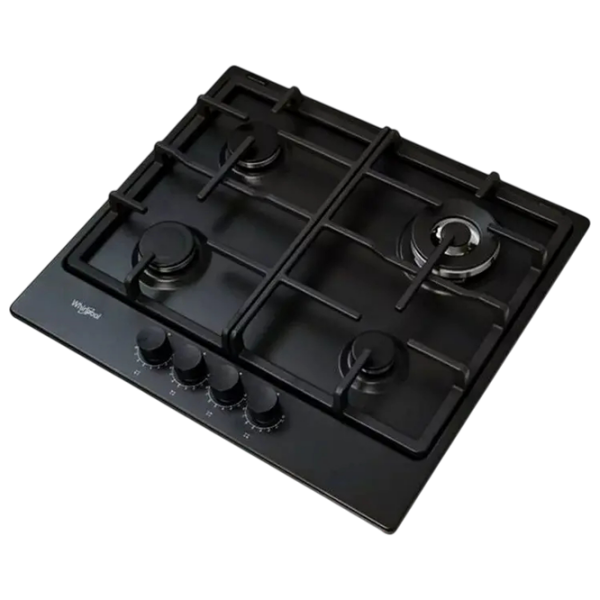 Plită încorporabilă pe gaz Whirlpool TKRL 661 NB Black Oțel emailat, Gratare: Fontă photo 5
