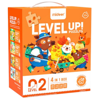 Set de puzzle-uri Mideer Anotimpurile pădurii (MD3217) Numărul de piese: 57, Vârsta recomandată: 2.5+
