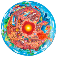 Puzzle Hape Sub pământ (E1637) Numărul de piese: 36, Vârsta recomandată: 4+