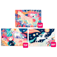 Set de puzzle-uri Mideer Unicorn (CT7050) Numărul de piese: 212, Vârsta recomandată: 3.5+