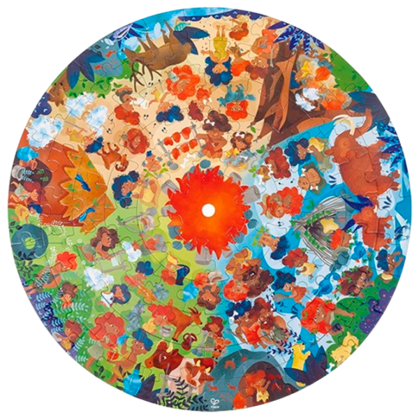 Puzzle Hape Epoca de Piatră (E1638) Numărul de piese: 100, Vârsta recomandată: 6+ photo 1
