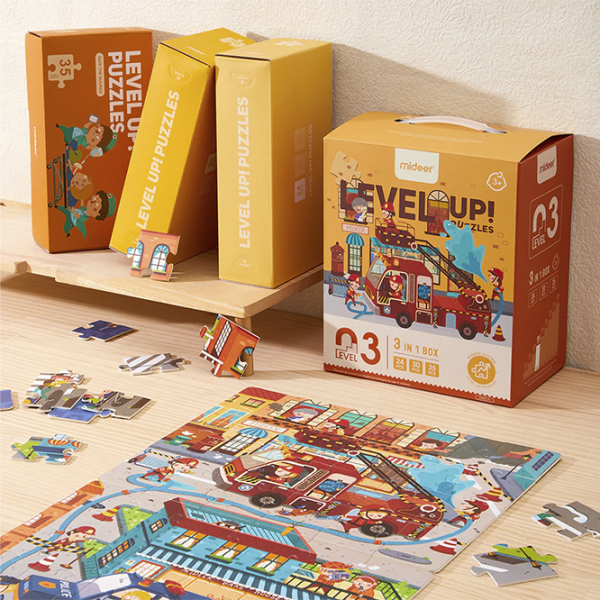 Set de puzzle-uri Mideer Salvatorii orașului (MD3174) Numărul de piese: 89 , Vârsta recomandată: 3+ photo 3