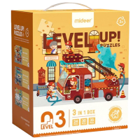 Set de puzzle-uri Mideer Salvatorii orașului (MD3174) Numărul de piese: 89 , Vârsta recomandată: 3+