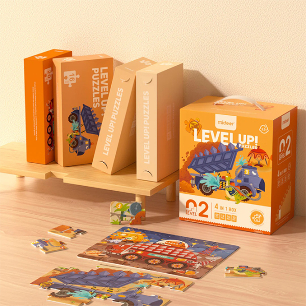 Set de puzzle-uri Mideer Proiectele dinozaurilor (MD3200) Numărul de piese: 57, Vârsta recomandată: 2.5+ photo 3