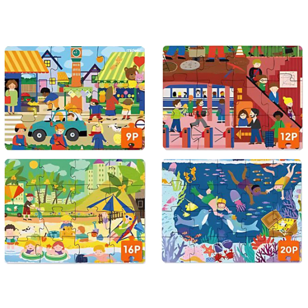 Set de puzzle-uri Mideer Scene din viață (CT7020) Numărul de piese: 57, Vârsta recomandată: 2.5+ photo 2