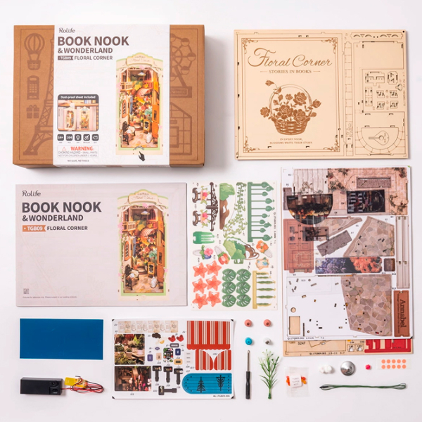 Puzzle 3D RoLife Book Nook (TGB09) Numărul de piese: 164, Vârsta recomandată: 14+ photo 5